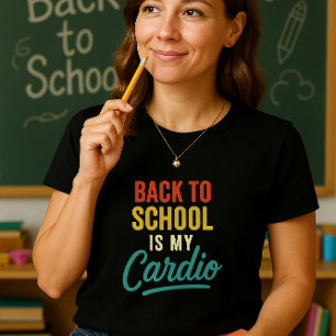 Camiseta De vuelta a la escuela es mi profesor de cardio; a