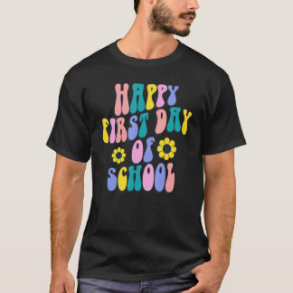 Camiseta De Vuelta A La Escuela Estudiantil Feliz Primer Dí