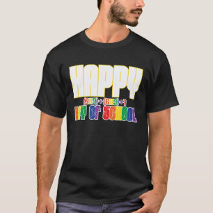 Camiseta De Vuelta A La Escuela Feliz 100 Días Math Geek