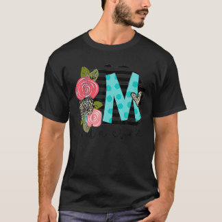 Camiseta De vuelta a la escuela Flor y profesor de medios T