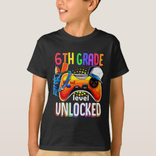 Camiseta De vuelta a la escuela Gamepad Sexto Grado Unloc