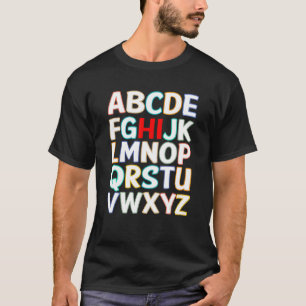 Camiseta De Vuelta A La Escuela Hi Alphabet Pre K Kindergar