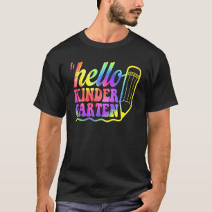 Camiseta De Vuelta A La Escuela Hola Kindergarten Tie Dye