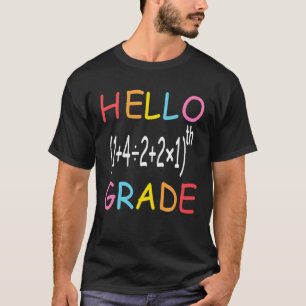 Camiseta De vuelta a la escuela Hola quinto grado ecuación