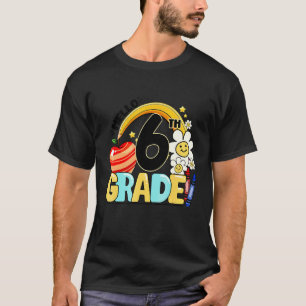 Camiseta De vuelta a la escuela Hola sexto grado Flor Niños