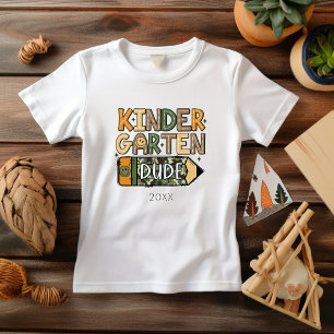 Camiseta De vuelta a la escuela Kindergarten Dude Camo Boy 