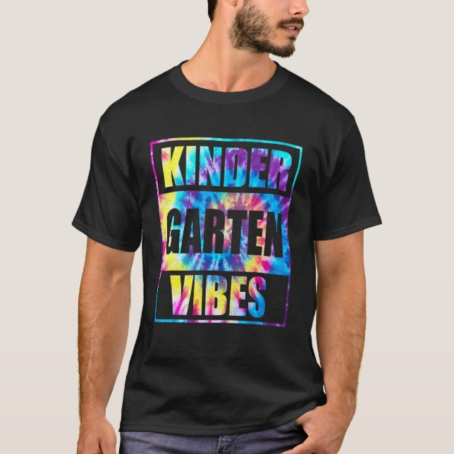 Camiseta De vuelta a la escuela Kindergarten Vibes Primer D (Anverso)