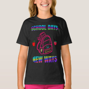 Camiseta De vuelta a la escuela, los días escolares nuevas