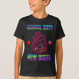 Camiseta De vuelta a la escuela, los días escolares nuevas