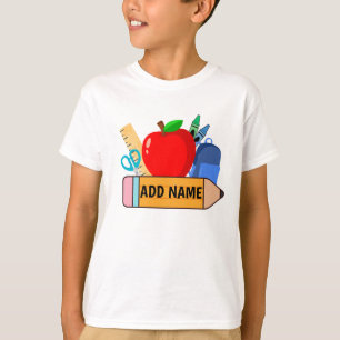 Camiseta De vuelta a la escuela los niños nombran camisas -