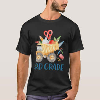 Camiseta De Vuelta A La Escuela Monograma De 3er Grado Chic