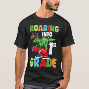 Camiseta De vuelta a la escuela, niño de dinosaurios