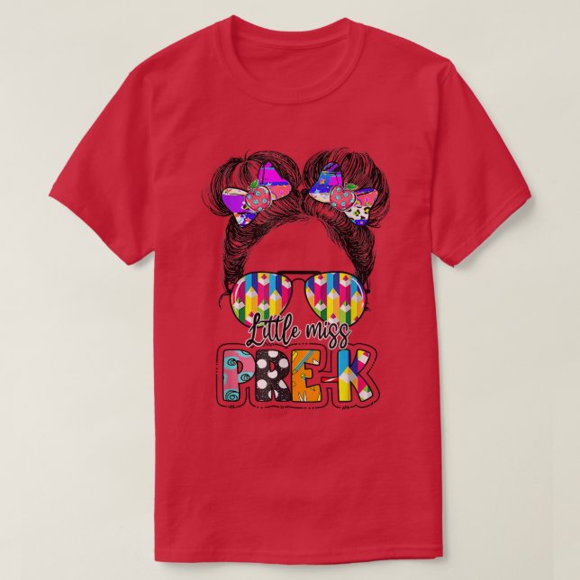 Camiseta De Vuelta A La Escuela Para Chicas La Pequeña Miss (Diseño del anverso)