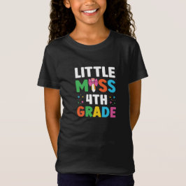 Camiseta De vuelta a la escuela Pequeña Miss Cuarto Grado