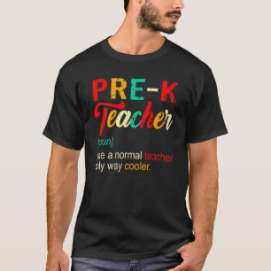 Camiseta De vuelta a la escuela Pre K Definición de maestro