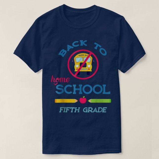 Camiseta De vuelta a la escuela primaria - Niños de quinto  (Diseño del anverso)