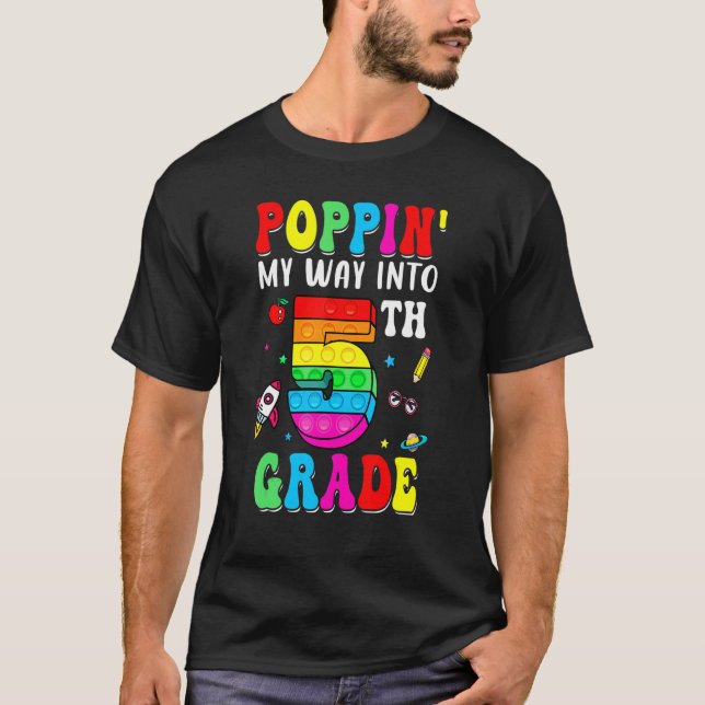 Camiseta De vuelta a la escuela primer día explotando mi ca (Anverso)