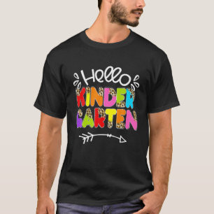 Camiseta De Vuelta A La Escuela Primer Día Hola Kindergarte