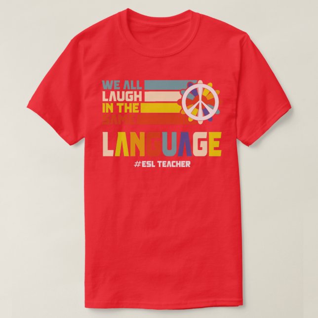 Camiseta De Vuelta A La Escuela Primer Día Profesora ESOL E (Diseño del anverso)