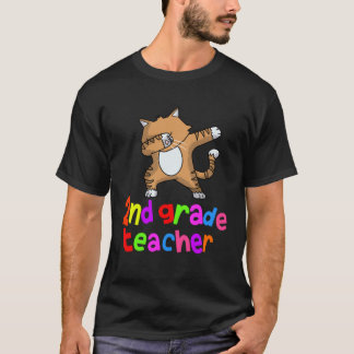 Camiseta De vuelta a la escuela  Profesor de 2do grado gato