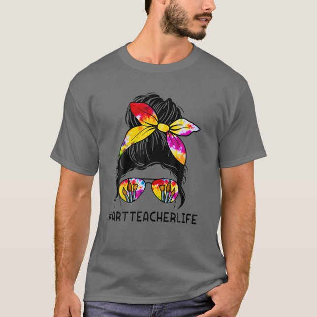 Camiseta De vuelta a la escuela, profesor de arte, vida des (Anverso)