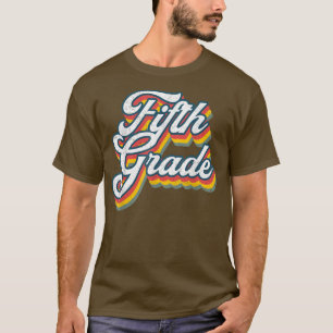 Camiseta De Vuelta A La Escuela Quinto Grado Retro Vintage 