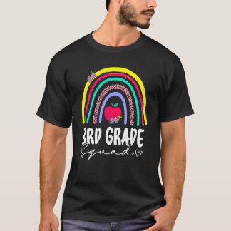 Camiseta De vuelta a la escuela Rainbow 3er grado Squad