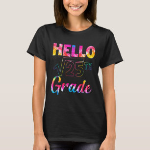 Camiseta De vuelta a la escuela raíz cuadrada de 25 de mate
