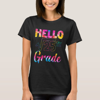 Camiseta De vuelta a la escuela raíz cuadrada de 25 de mate