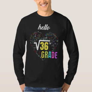 Camiseta De vuelta a la escuela raíz cuadrada de 36 de 6to 
