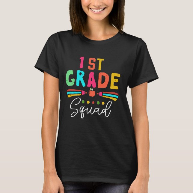 Camiseta De vuelta a la escuela, ropa de equipo de primer g (Anverso)