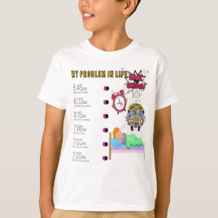 Camiseta De vuelta a la escuela. Se levantó temprano otra v