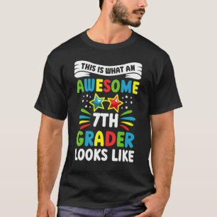 Camiseta De Vuelta A La Escuela Séptimo Grado Chicas De Niñ