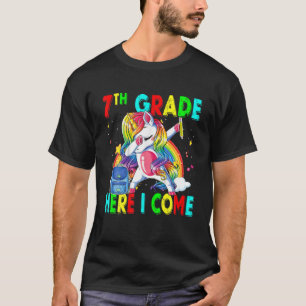 Camiseta De Vuelta A La Escuela Séptimo Grado Unicornio Dab