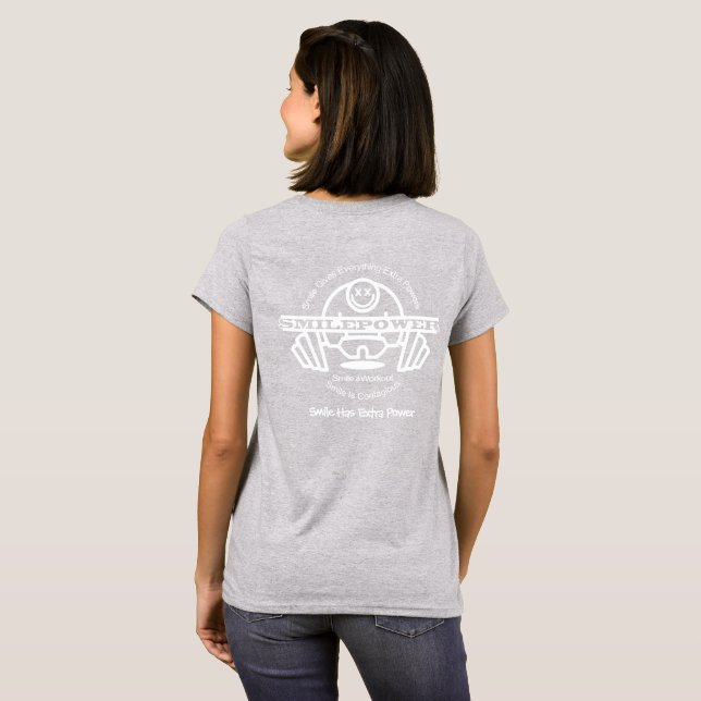 Camiseta De vuelta a la escuela, Sonrisa y entrenamiento, S (Reverso completo)