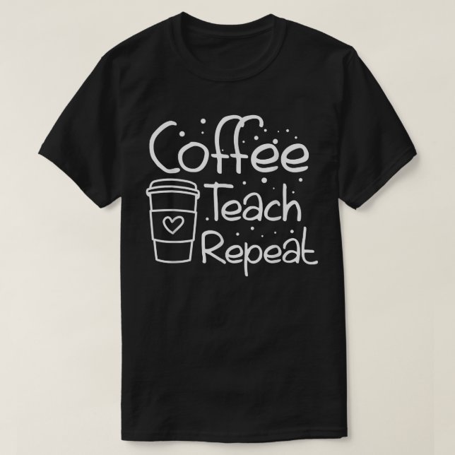 Camiseta De Vuelta A La Escuela Teach Repeat Kindergarten P (Diseño del anverso)