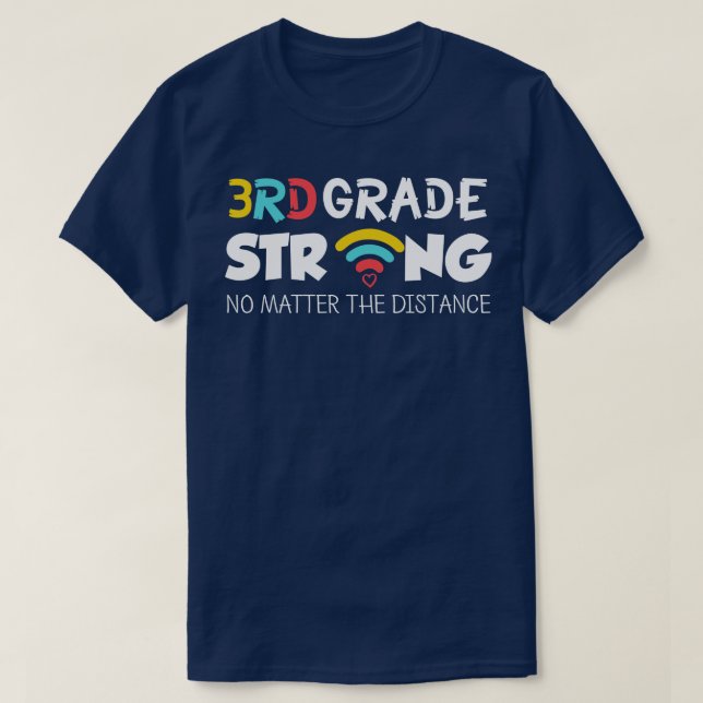 Camiseta De vuelta a la escuela-tercer grado-fuerte-sin imp (Diseño del anverso)