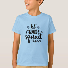 Camiseta De vuelta a la escuela tipografía de escuadrón de 