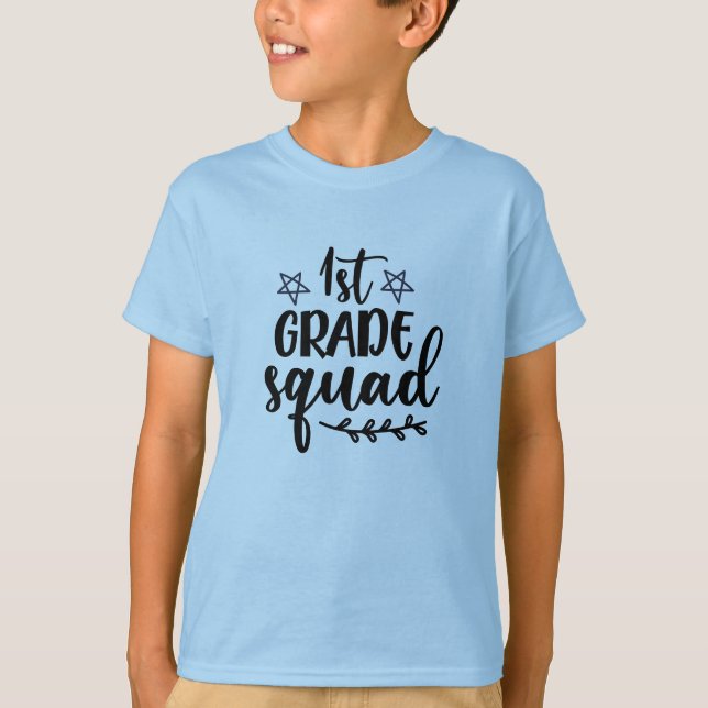 Camiseta De vuelta a la escuela tipografía de escuadrón de  (Anverso)