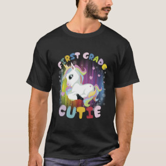 Camiseta De vuelta a la escuela Unicornio de primer grado C