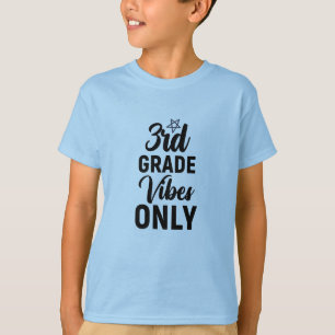 Camiseta De vuelta a la escuela Vibes de tercer grado sólo