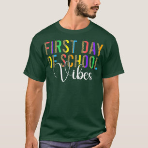 Camiseta De vuelta a la escuela Vibes Feliz primer día esco