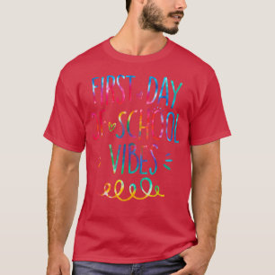 Camiseta De vuelta a la escuela Vibes Feliz primer día esco