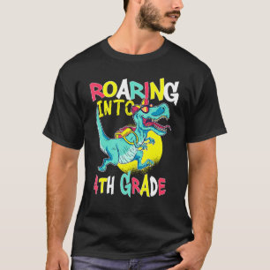 Camiseta De vuelta a Scho, Dinosaurio Rex de 4º Grado