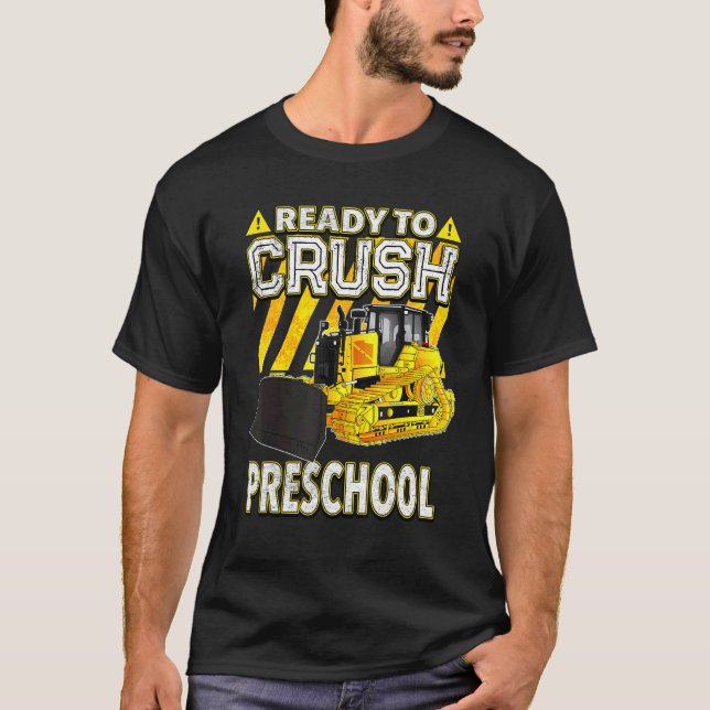 Camiseta De Vuelta Al Bulldozer Escolar Listo Para Aplastar (Anverso)