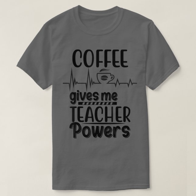 Camiseta De Vuelta Al Café Escolar Me Da Poder Docente (Diseño del anverso)