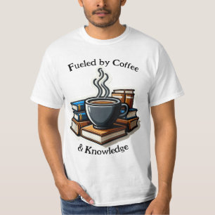Camiseta De vuelta al café escolar y el conocimiento
