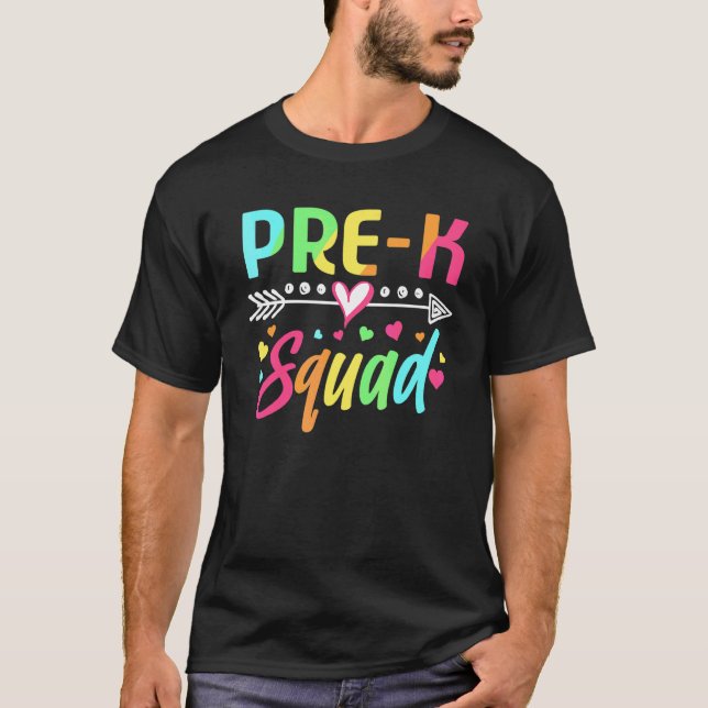 Camiseta De vuelta al cole equipo pre K maestro equipo pre  (Anverso)