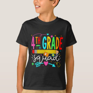 Camiseta De vuelta al cole grupo de cuarto grado lápiz prof