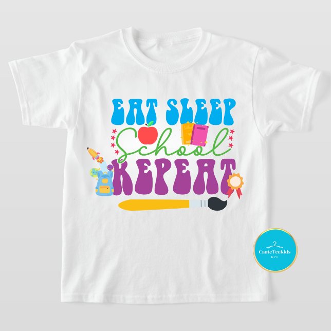 Camiseta De Vuelta Al Colegio De Dormir Escuela Repetir Cam (Subido por el creador)